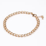 Set din Aliaj Placat cu Aur ( 0.48 grame ) cu Cristal Alb Emporia® 2.4 Carate ( Colier+Cercei+Brățară )