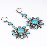 Set din Aliaj Placat cu Aur ( 17 grame ) cu Turcoaz 215.32 Carate ( Colier+Cercei )