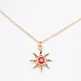 Colier din Aliaj Placat cu Aur ( 4.9 grame ) cu Rubin 0.5 Carate