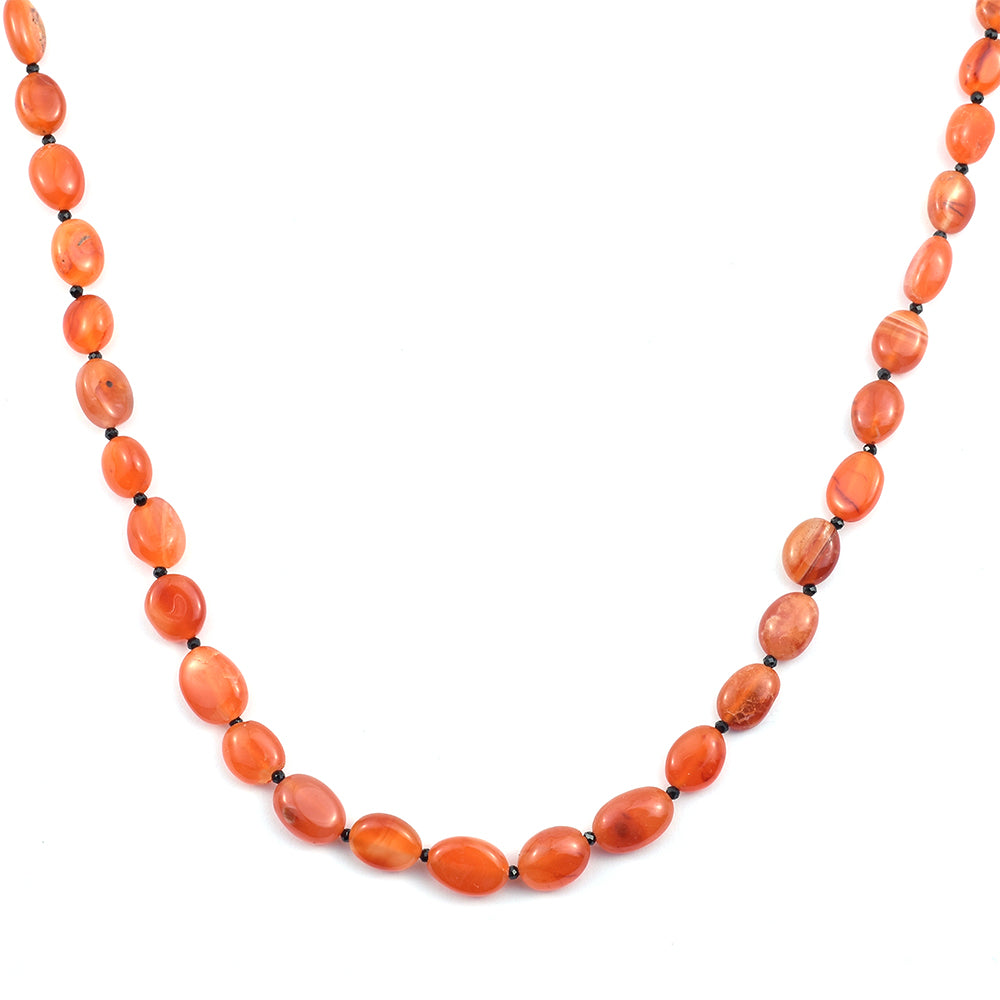 Colier din Pepită ( 39.88 grame ) cu Carneol și Spinel Negru 199.36 Carate