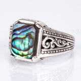 Inel din Argint 925 ( 8.1 grame ) cu Scoică Abalone 1.25 Carate
