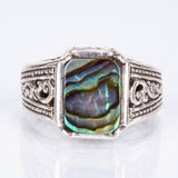 Inel din Argint 925 ( 8.1 grame ) cu Scoică Abalone 1.25 Carate