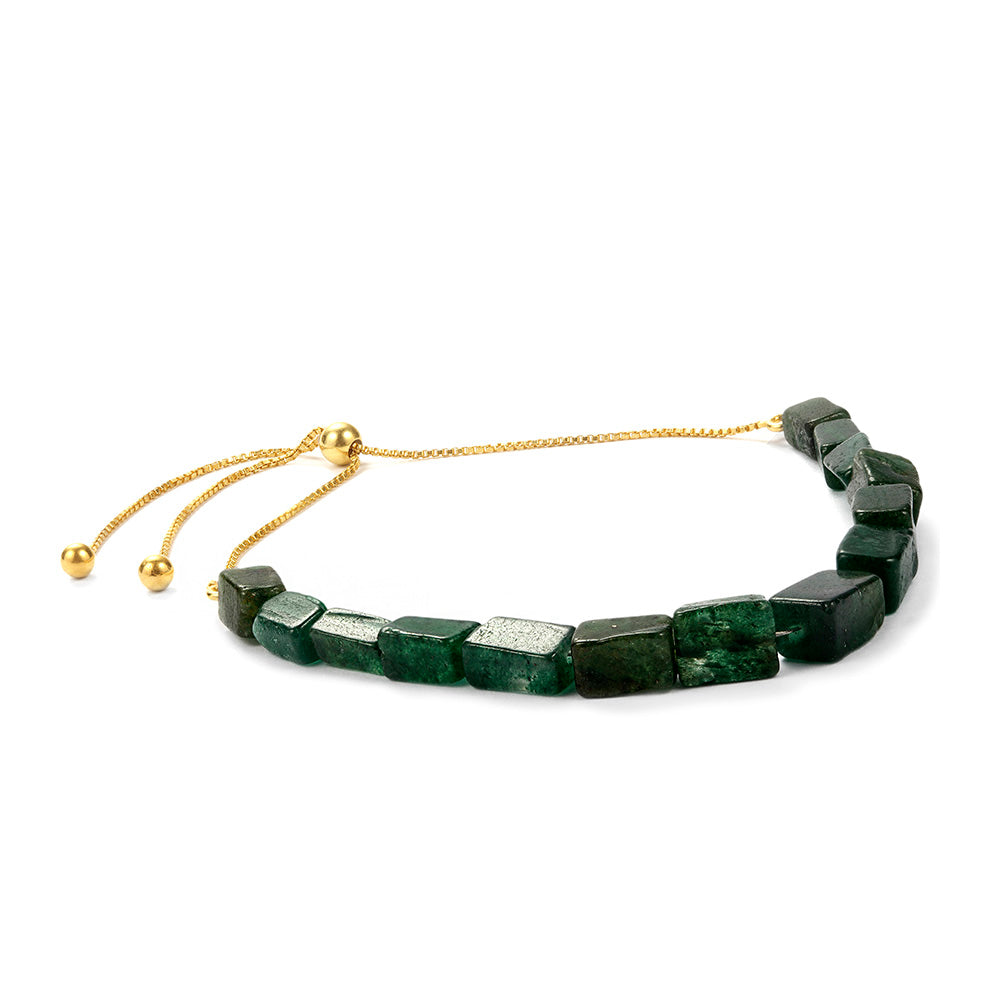Brățară din Argint 925 Placat cu Aur ( 0.75 grame ) cu Aventurin Verde 25.78 Carate