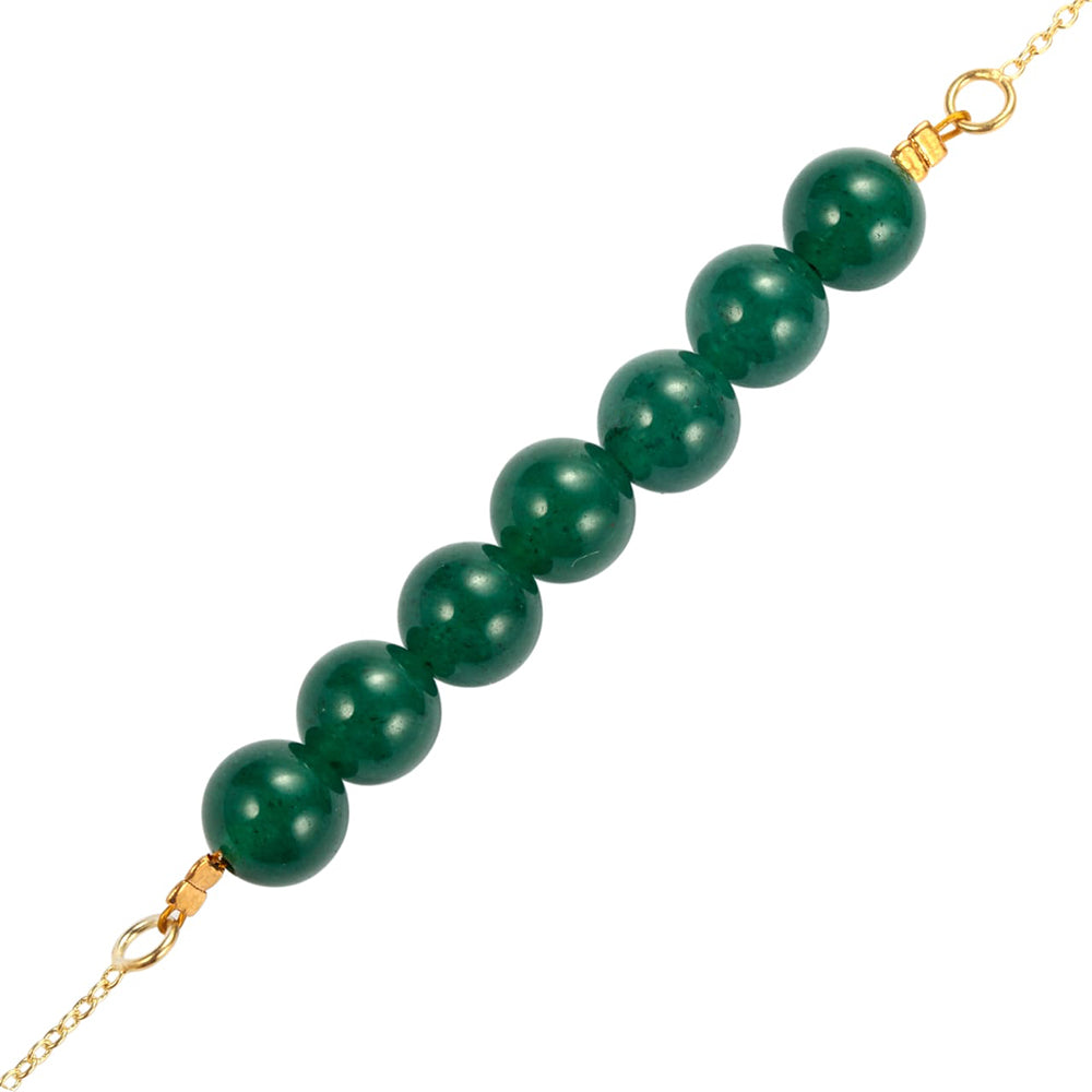 Colier din Argint 925 Placat cu Aur ( 1.84 grame ) cu Jad verde 26.05 Carate