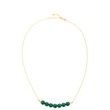 Colier din Argint 925 Placat cu Aur ( 1.84 grame ) cu Jad verde 26.05 Carate