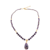 Colier din Aliaj Placat cu Aur ( 4.53 grame ) cu Ametist 110.95 Carate
