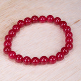 Set of Bracelet with Dyed Amethyst Jade, Green Jade, Light Blue Jade, Dark Blue Jade and Red Jade ATWG: 88.55 cts, AVG: 88.56 grms
