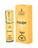 LADY ESCAPE 6 ml perfume oil (TOP: SWEET, MELONY, FRUITY, EXOTIC, FLORAL, BERGAMOT; MIDDLE: BALSAMIC, OZONE, GREEN, HERBACEOUS, MUGUET, JASMINE, METALLIC, ROSACEOUS, FEMININE; BASE: POWEDERY, SANDAL, WODDY, AMBRETTE, MUSKY)