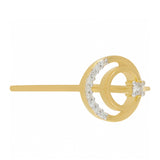Inel din Argint 925 Placat cu Aur ( 1.43 grame ) cu Diamant Alb 0.06 Carate