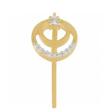 Inel din Argint 925 Placat cu Aur ( 1.43 grame ) cu Diamant Alb 0.06 Carate