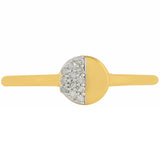 Inel din Argint 925 Placat cu Aur ( 1.4 grame ) cu Diamant Alb 0.07 Carate