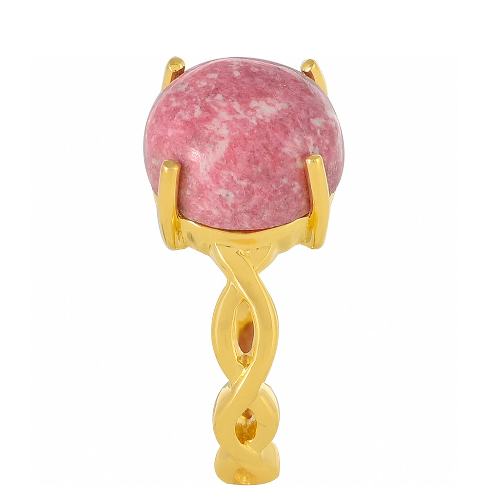 Inel din Argint 925 Placat cu Aur ( 2.98 grame ) cu Thulit 5.84 Carate