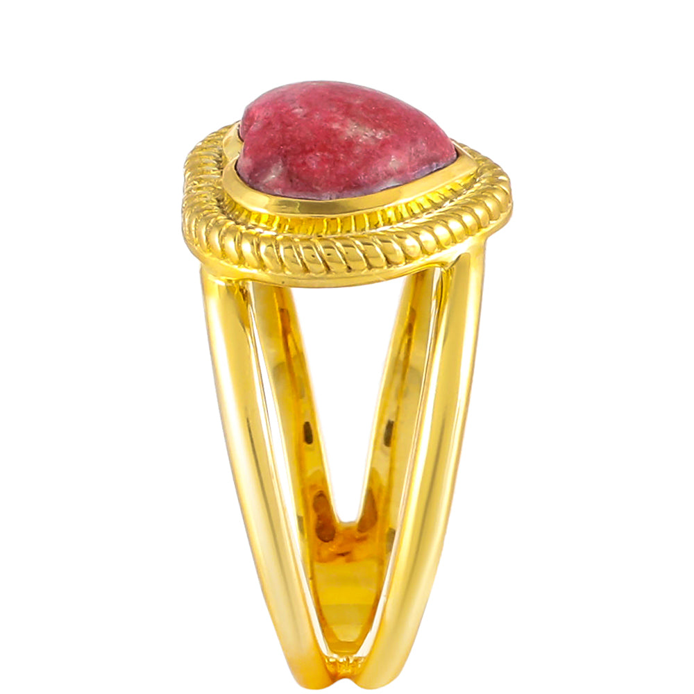 Inel din Argint 925 Placat cu Aur ( 4.95 grame ) cu Thulit 2.72 Carate