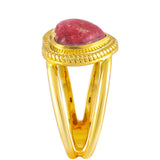 Inel din Argint 925 Placat cu Aur ( 4.95 grame ) cu Thulit 2.72 Carate