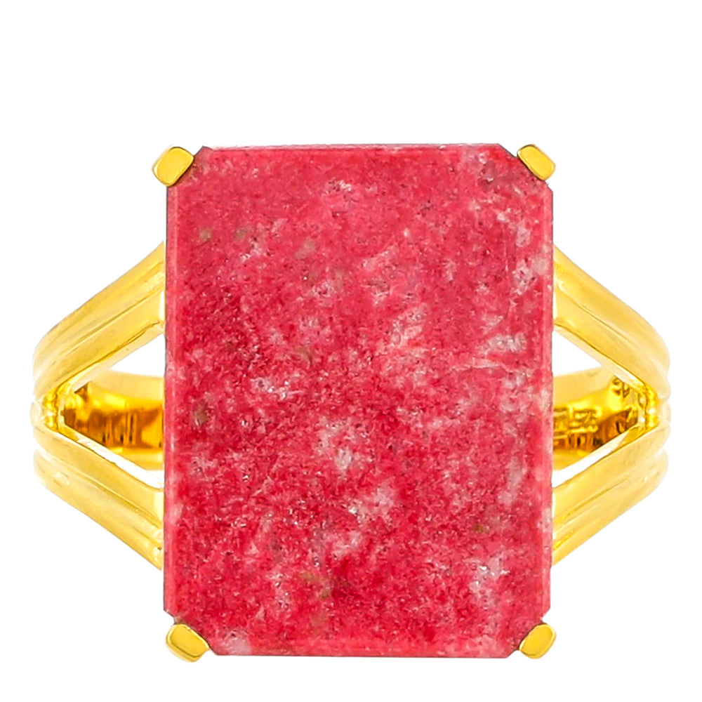 Inel din Argint 925 Placat cu Aur ( 3.43 grame ) cu Thulit 8.46 Carate