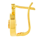 Cercei din Argint 925 Placat cu Aur ( 2.73 grame ) cu Carneol și Topaz Alb 6.3 Carate
