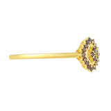 Inel din Argint 925 Placat cu Aur ( 1.48 grame ) cu Diamant Roșu 0.14 Carate