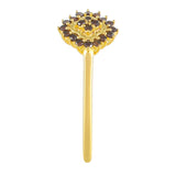 Inel din Argint 925 Placat cu Aur ( 1.48 grame ) cu Diamant Roșu 0.14 Carate
