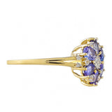 Inel din Aur de 9K ( 1.85 grame ) cu Tanzanit AAA și Zircon Natural 1.42 Carate