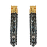 Cercei din Argint 925 Placat cu Aur ( 1.63 grame ) cu Diamant de culoarea Șampaniei 0.01 Carate