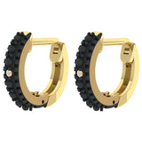 Cercei din Argint 925 Placat cu Aur ( 1.63 grame ) cu Diamant de culoarea Șampaniei 0.01 Carate