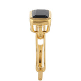 Inel din Argint 925 Placat cu Aur ( 2.37 grame ) cu Onix Negru 1.44 Carate
