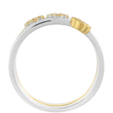 Set din Argint 925 Placat cu Aur de 2 tonuri ( 3.06 grame ) cu Diamant Verde Veronez 0.14 Carate ( Inel )