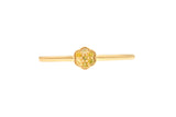 Set din Argint 925 Placat cu Aur de 2 tonuri ( 3.06 grame ) cu Diamant Verde Veronez 0.14 Carate ( Inel )
