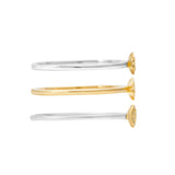Set din Argint 925 Placat cu Aur de 2 tonuri ( 3.06 grame ) cu Diamant Verde Veronez 0.14 Carate ( Inel )
