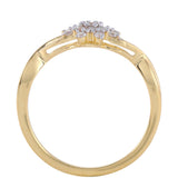 Inel din Argint 925 Placat cu Aur ( 1.87 grame ) cu Diamant Alb 0.3 Carate