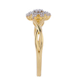 Inel din Argint 925 Placat cu Aur ( 1.87 grame ) cu Diamant Alb 0.3 Carate