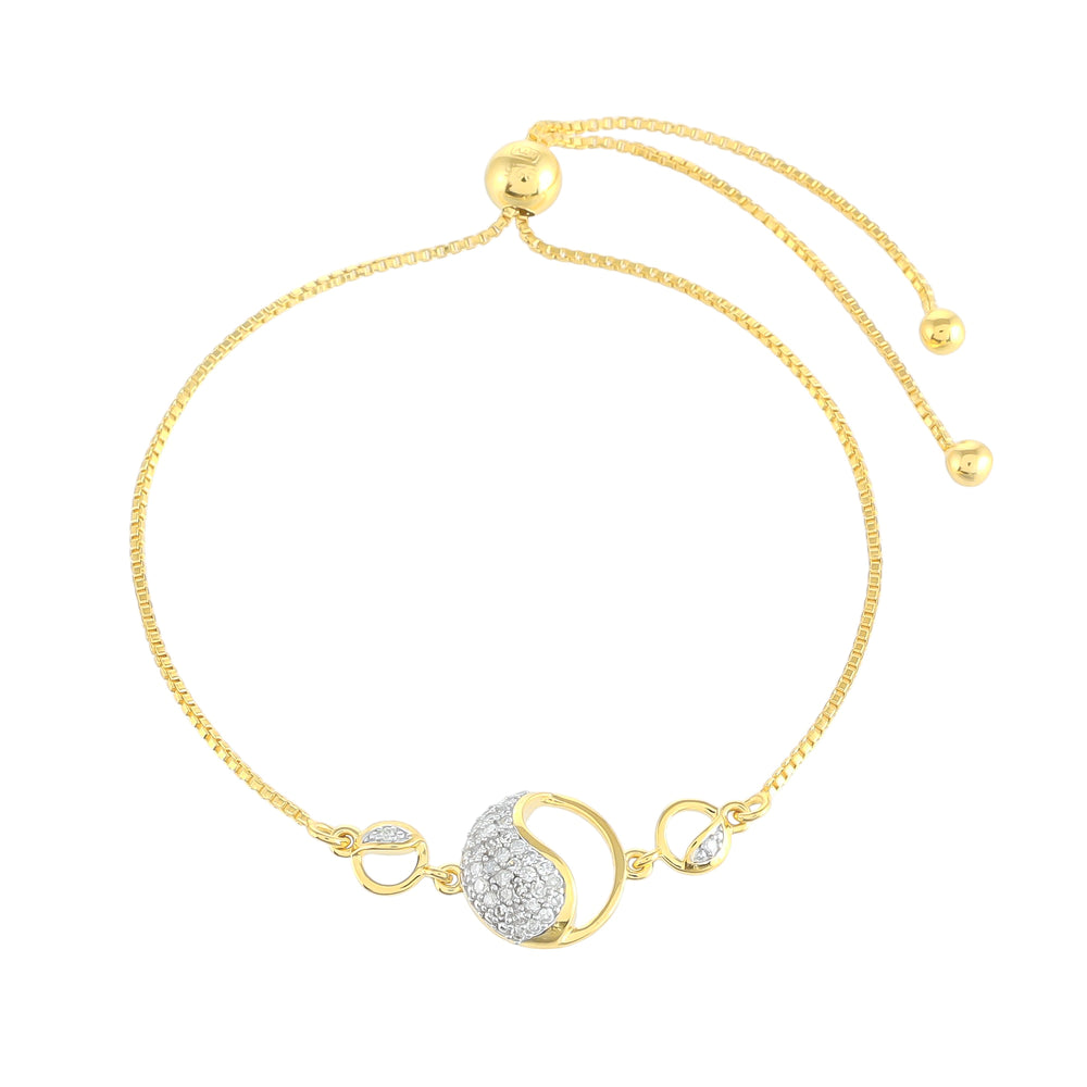 Brățară din Argint 925 Placat cu Aur ( 3.66 grame ) cu Diamant Alb 0.23 Carate