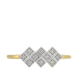 Inel din Argint 925 Placat cu Aur ( 1.71 grame ) cu Diamant Alb 0.05 Carate