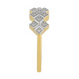 Inel din Argint 925 Placat cu Aur ( 1.71 grame ) cu Diamant Alb 0.05 Carate