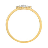 Inel din Argint 925 Placat cu Aur ( 1.3 grame ) cu Diamant Alb 0.06 Carate