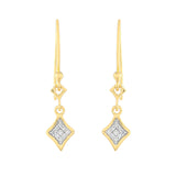 Cercei din Argint 925 Placat cu Aur ( 1.46 grame ) cu Diamant Alb 0.06 Carate