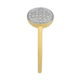 Inel din Argint 925 Placat cu Aur ( 1.57 grame ) cu Diamant Alb 0.02 Carate