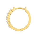 Cercei din Argint 925 Placat cu Aur ( 1.08 grame ) cu Diamant Alb 0.05 Carate