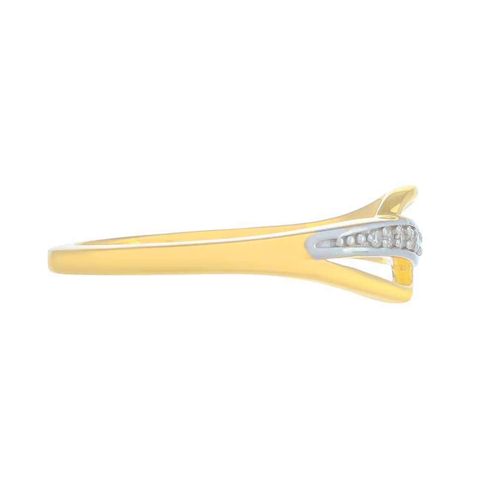 Inel din Argint 925 Placat cu Aur ( 2.01 grame ) cu Diamant Alb 0.06 Carate