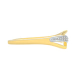 Inel din Argint 925 Placat cu Aur ( 2.01 grame ) cu Diamant Alb 0.06 Carate