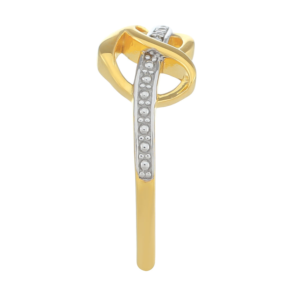 Inel din Argint 925 Placat cu Aur ( 2.05 grame ) cu Diamant Alb 0.01 Carate