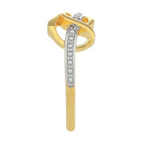 Inel din Argint 925 Placat cu Aur ( 2.05 grame ) cu Diamant Alb 0.01 Carate