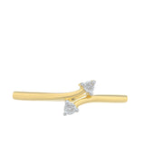 Inel din Argint 925 Placat cu Aur ( 1.38 grame ) cu Diamant Alb 0.01 Carate