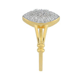 Inel din Argint 925 Placat cu Aur ( 2.02 grame ) cu Diamant Alb 0.04 Carate