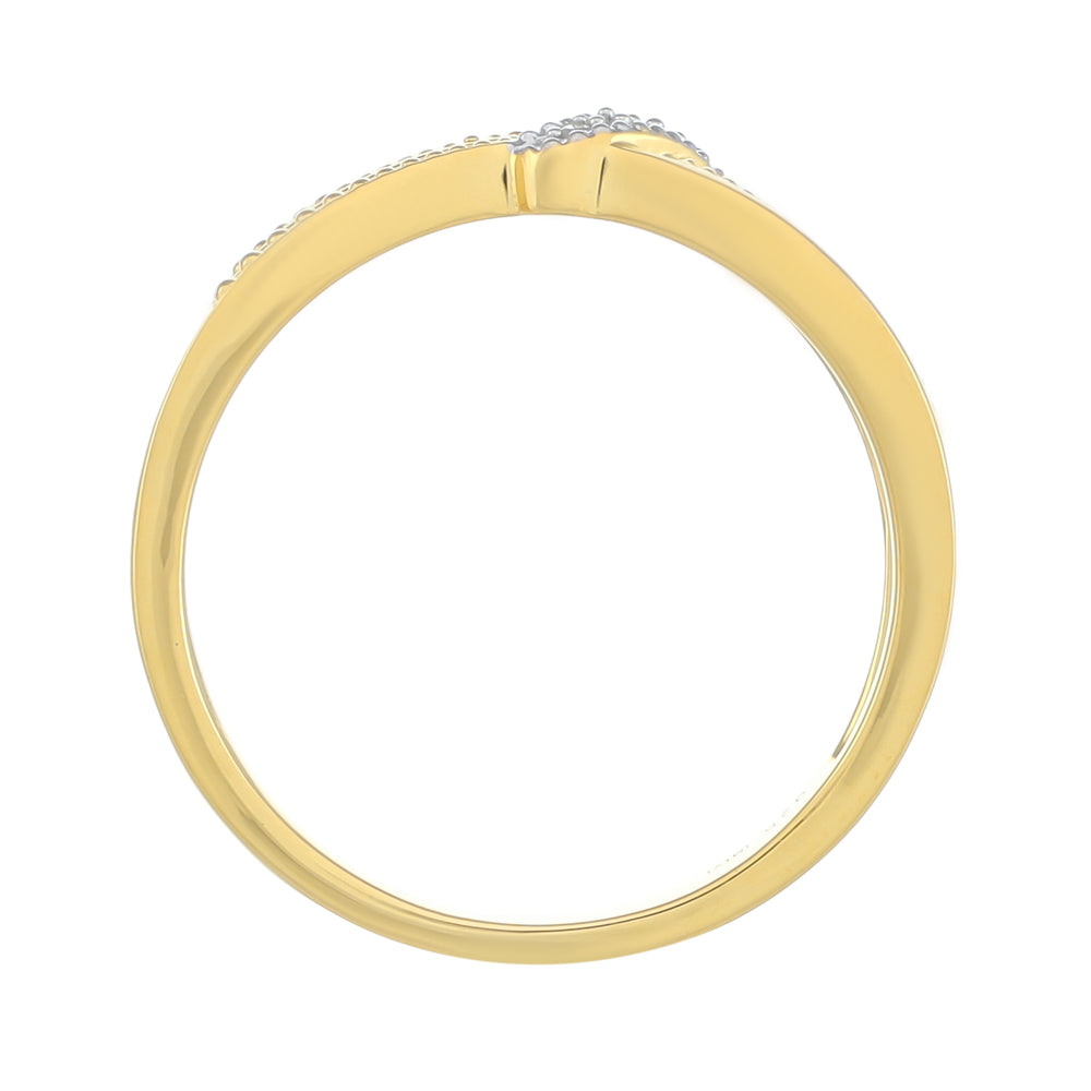 Inel din Argint 925 Placat cu Aur ( 2.33 grame ) cu Diamant Alb 0.02 Carate