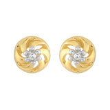 Cercei din Argint 925 Placat cu Aur ( 1.1 grame ) cu Diamant Alb 0.01 Carate