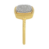 Inel din Argint 925 Placat cu Aur ( 2.92 grame ) cu Diamant Alb 0.02 Carate
