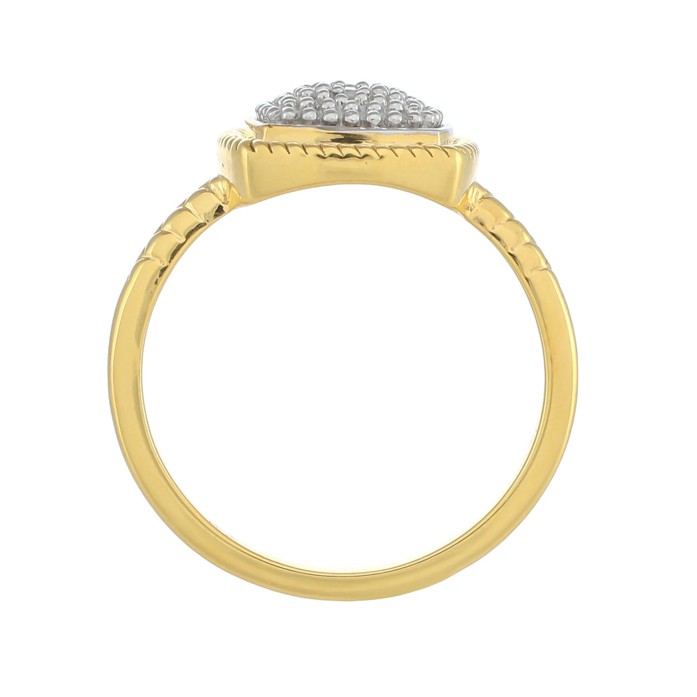 Inel din Argint 925 Placat cu Aur ( 2.92 grame ) cu Diamant Alb 0.02 Carate