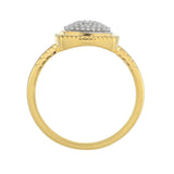 Inel din Argint 925 Placat cu Aur ( 2.92 grame ) cu Diamant Alb 0.02 Carate