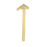 Inel din Argint 925 Placat cu Aur ( 1.32 grame ) cu Diamant Alb 0.01 Carate